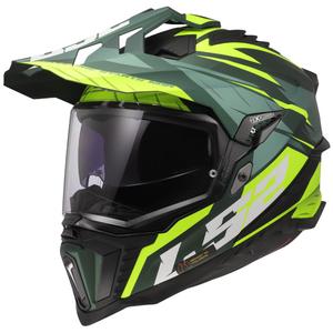 LS2 MX701 Explorer Spire enduro motoros bukósisak zöld-fluo sárga