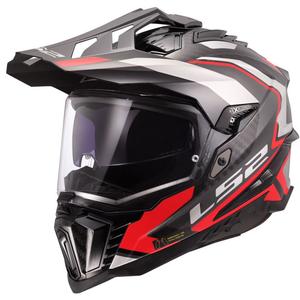 LS2 MX701 Explorer C Frontier II enduro motoros bukósisak piros