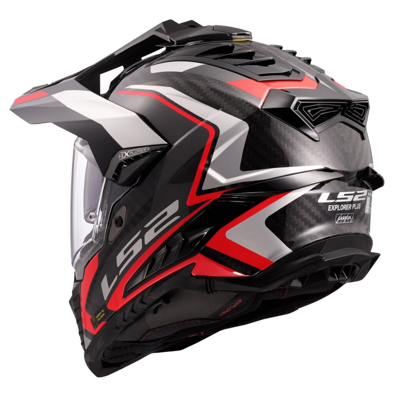 LS2 MX701 Explorer C Frontier II enduro motoros bukósisak piros