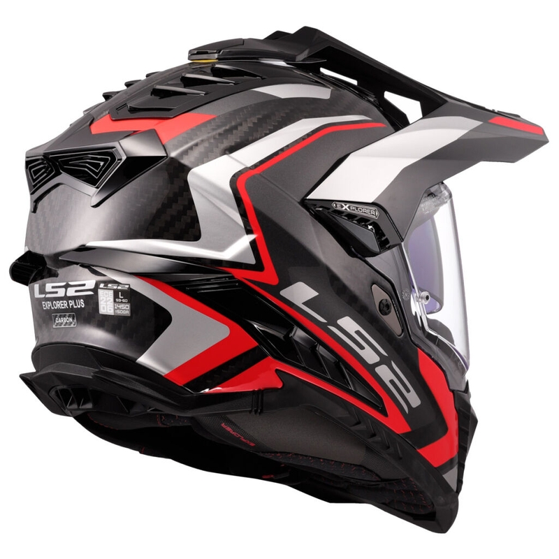 LS2 MX701 Explorer C Frontier II enduro motoros bukósisak piros