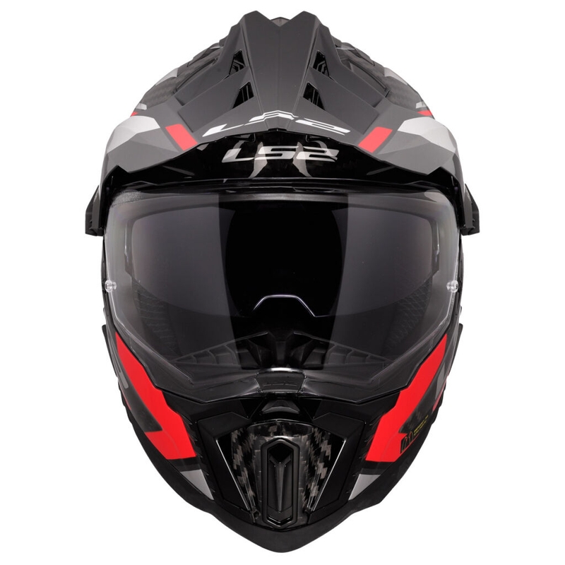 LS2 MX701 Explorer C Frontier II enduro motoros bukósisak piros