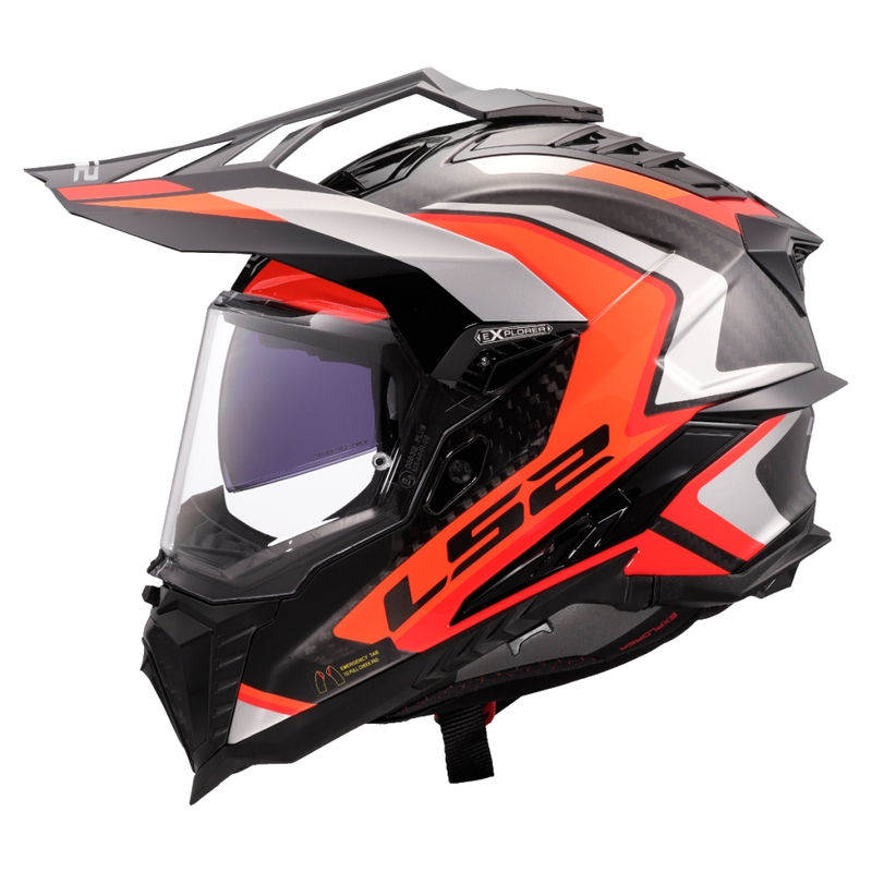 LS2 MX701 Explorer C Frontier II enduro motoros bukósisak narancssárga