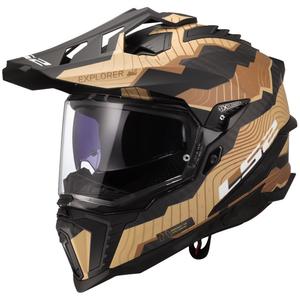 LS2 MX701 Explorer C Trick enduro motoros bukósisak barna-homokos