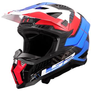 LS2 MX703 X-Force Galuo motokrossz bukósisak fehér-piros-kék