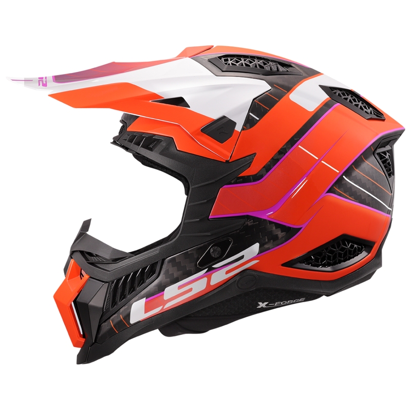 LS2 MX703 X-Force Galuo motokrossz bukósisak narancssárga