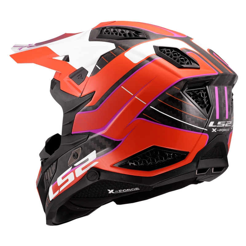 LS2 MX703 X-Force Galuo motokrossz bukósisak narancssárga