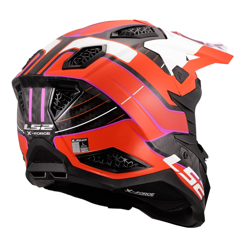 LS2 MX703 X-Force Galuo motokrossz bukósisak narancssárga