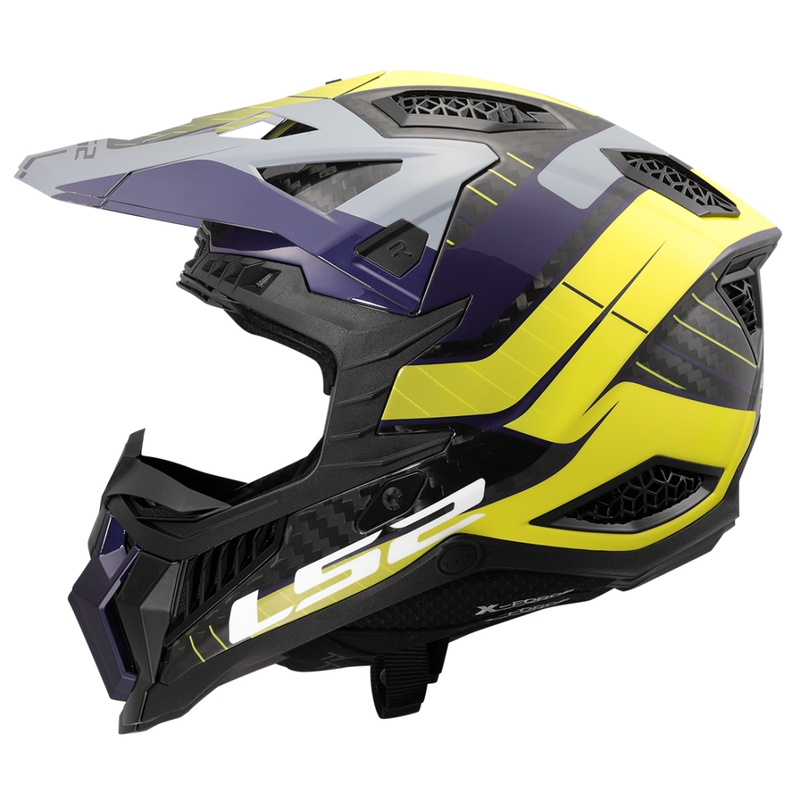 LS2 MX703 X-Force Galuo motokrossz bukósisak szürke-fluo sárga