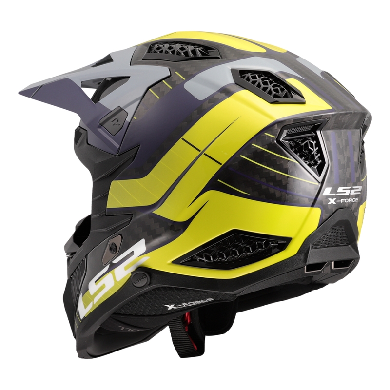 LS2 MX703 X-Force Galuo motokrossz bukósisak szürke-fluo sárga