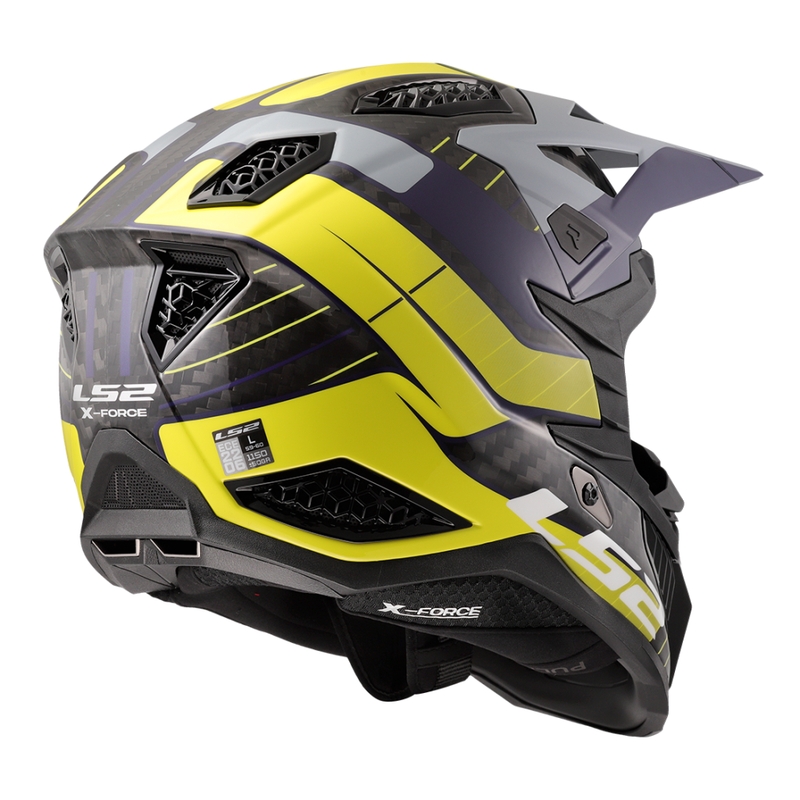 LS2 MX703 X-Force Galuo motokrossz bukósisak szürke-fluo sárga