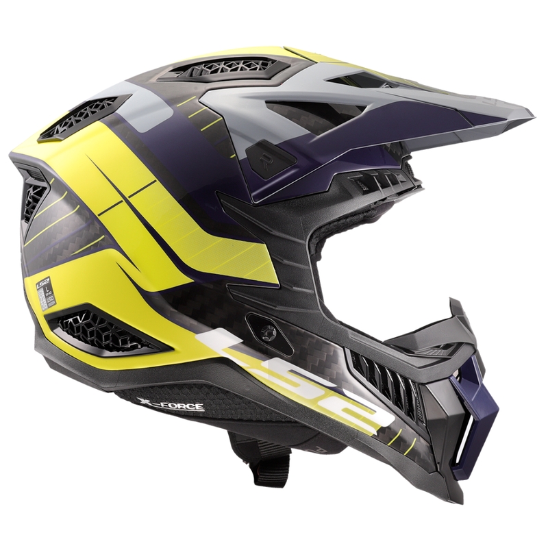 LS2 MX703 X-Force Galuo motokrossz bukósisak szürke-fluo sárga
