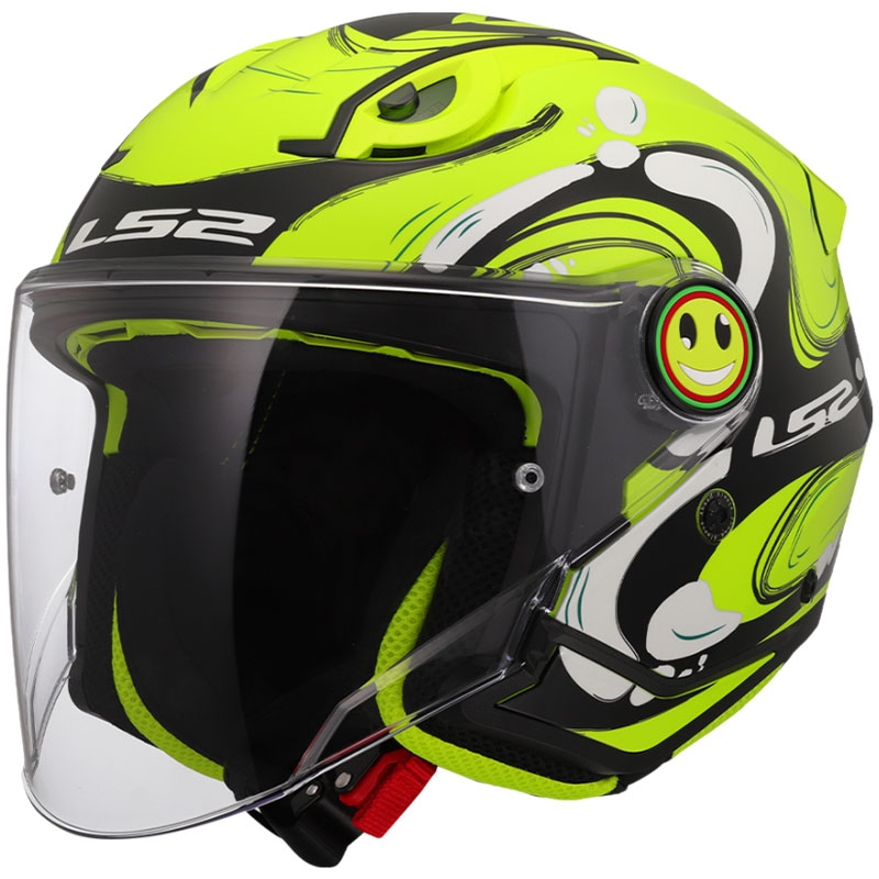 LS2 OF622 Funny II Glup gyerek nyitott motoros bukósisak fluo sárga