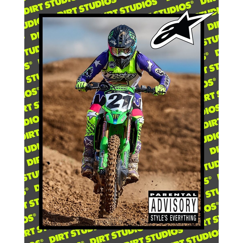 Alpinestars Supertech SX Dirt Studios limitált kiadású motokrossz mez fehér-lila-rózsaszín-fluo sárga