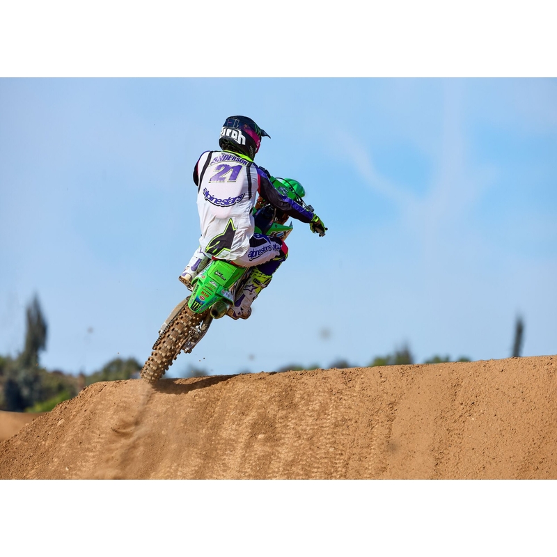 Alpinestars Supertech SX Dirt Studios limitált kiadású motokrossz mez fehér-lila-rózsaszín-fluo sárga