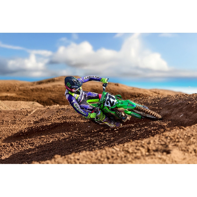 Alpinestars Supertech Dirt Studios limitált kiadású motokrossz nadrág fehér-lila-rózsaszín-fluo sárga