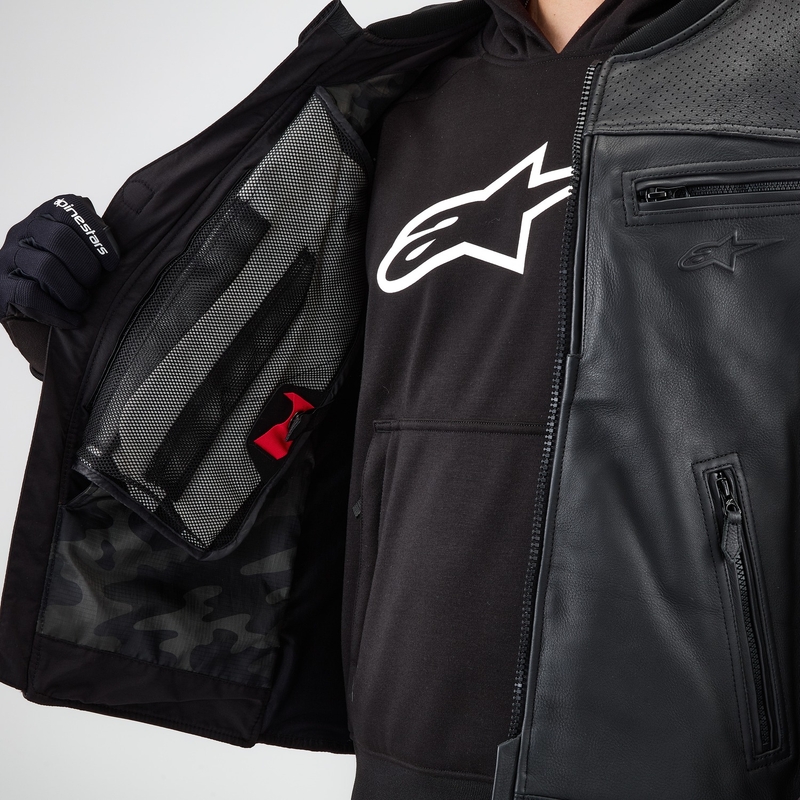 Alpinestars TECH-AIR®3 V2 LEATHER system légzsákmellény fekete