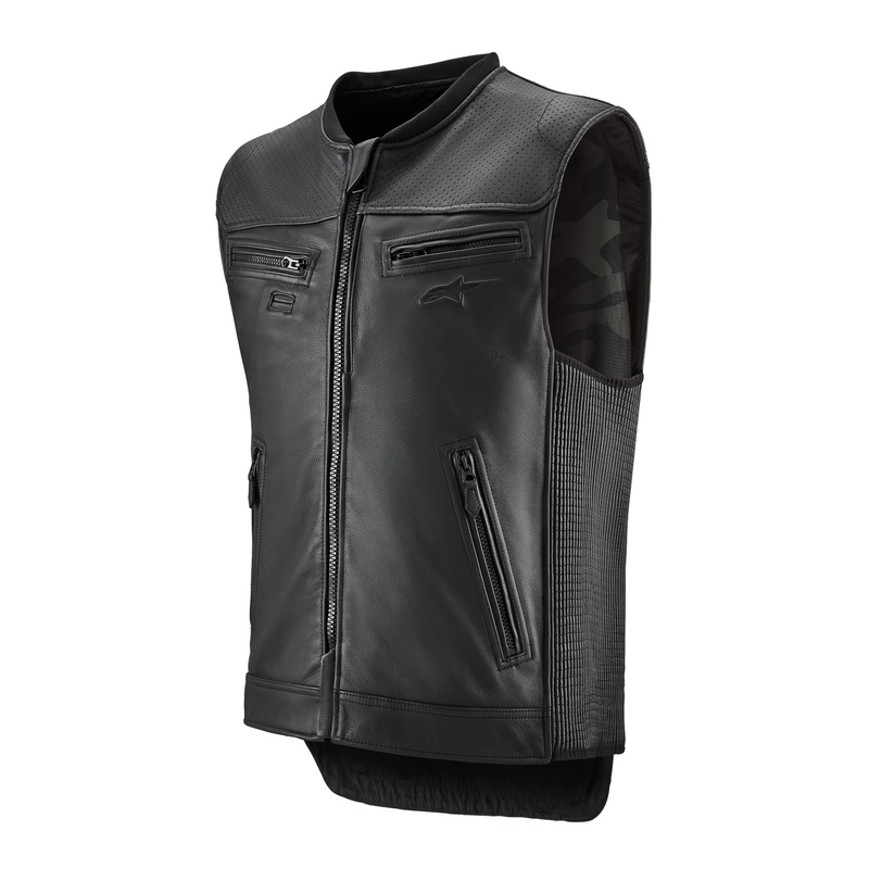 Alpinestars TECH-AIR®3 V2 LEATHER system légzsákmellény fekete
