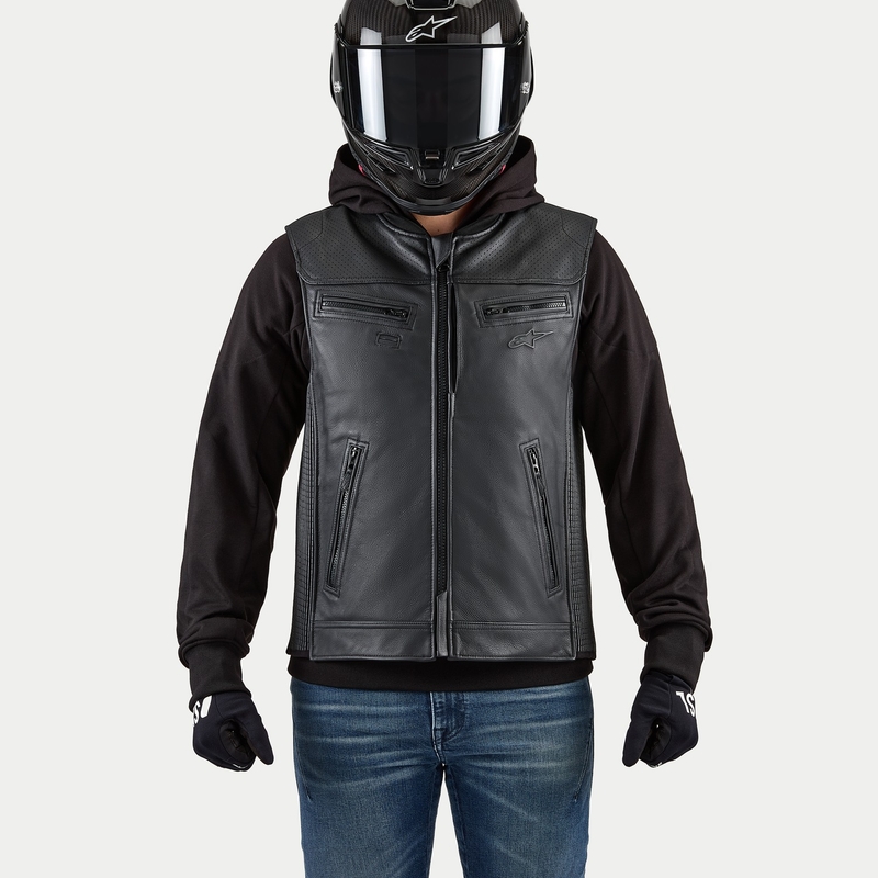 Alpinestars TECH-AIR®3 V2 LEATHER system légzsákmellény fekete