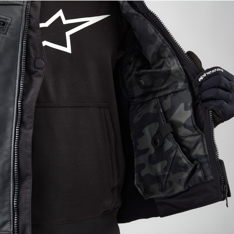 Alpinestars TECH-AIR®3 V2 LEATHER system légzsákmellény fekete