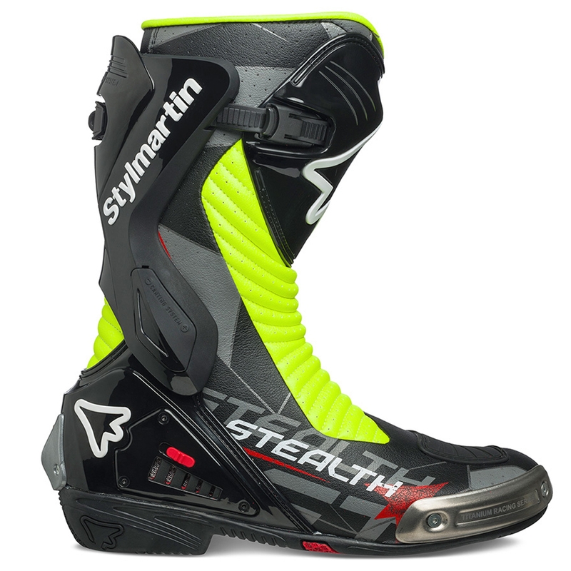 Stylmartin Stealth Evo Air motoros csizma fekete-fluo sárga