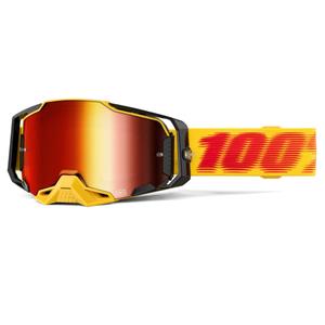 100% ARMEGA Tetsu motokrossz szemüveg piros plexivel