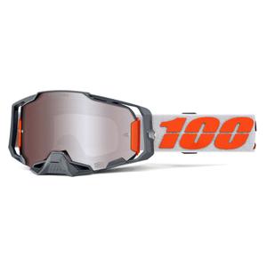 100% ARMEGA Silver motokrossz szemüveg ezüst HIPER plexivel