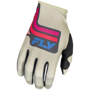 FLY Racing Lite motokrossz kesztyű szürke-rózsaszín-kék