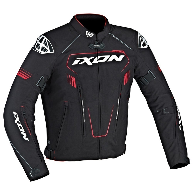 IXON Zephyr HP motorkerékpár-kabát fekete-piros