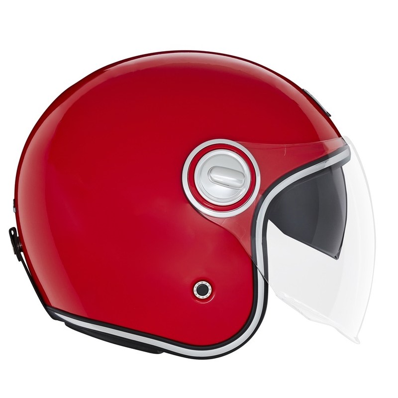 NOX PREMIUM Heritage nyitott motoros bukósisak piros