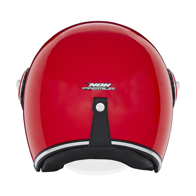 NOX PREMIUM Heritage nyitott motoros bukósisak piros