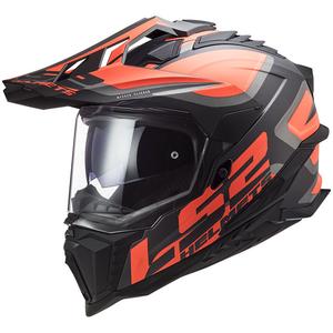 LS2 MX701 Explorer Alter enduro bukósisak fekete-fluo narancssárga-szürke matt