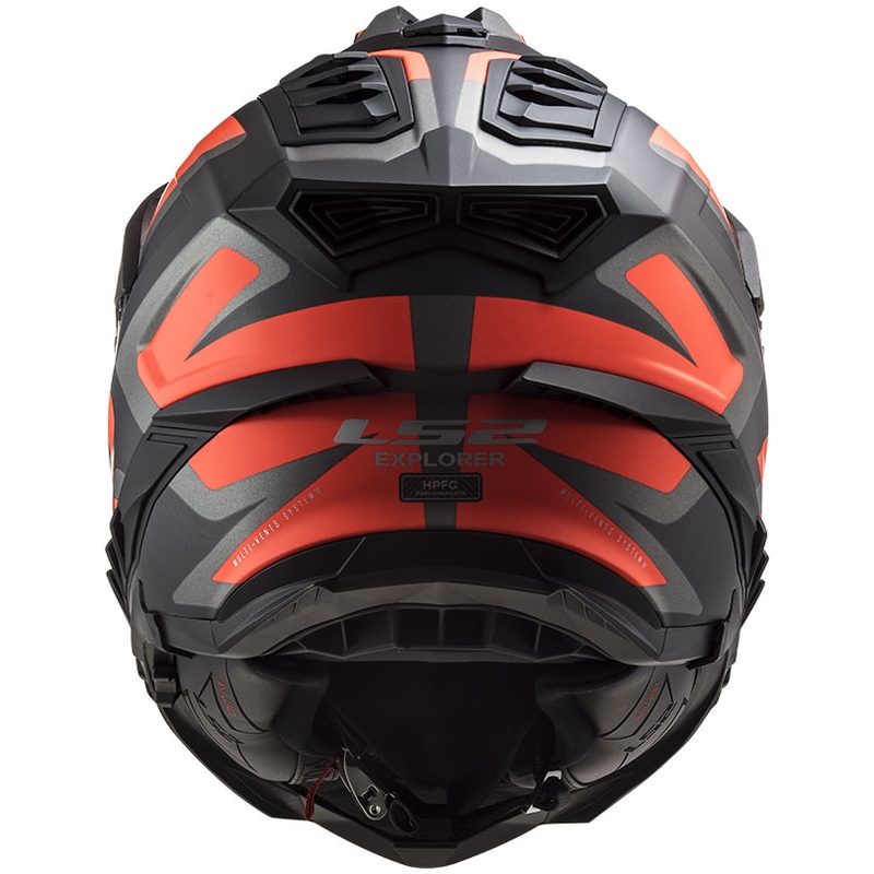 LS2 MX701 Explorer Alter enduro bukósisak fekete-fluo narancssárga-szürke matt