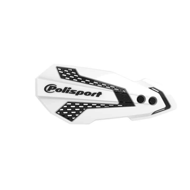 Handguard POLISPORT MX FLOW with mounting system fehér/fekete