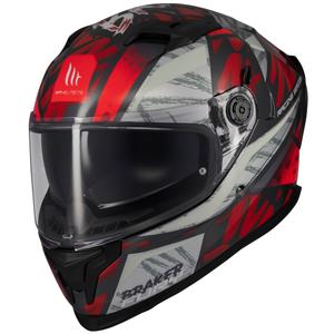 MT Braker SV Fury zárt motoros bukósisak fekete-szürke-piros