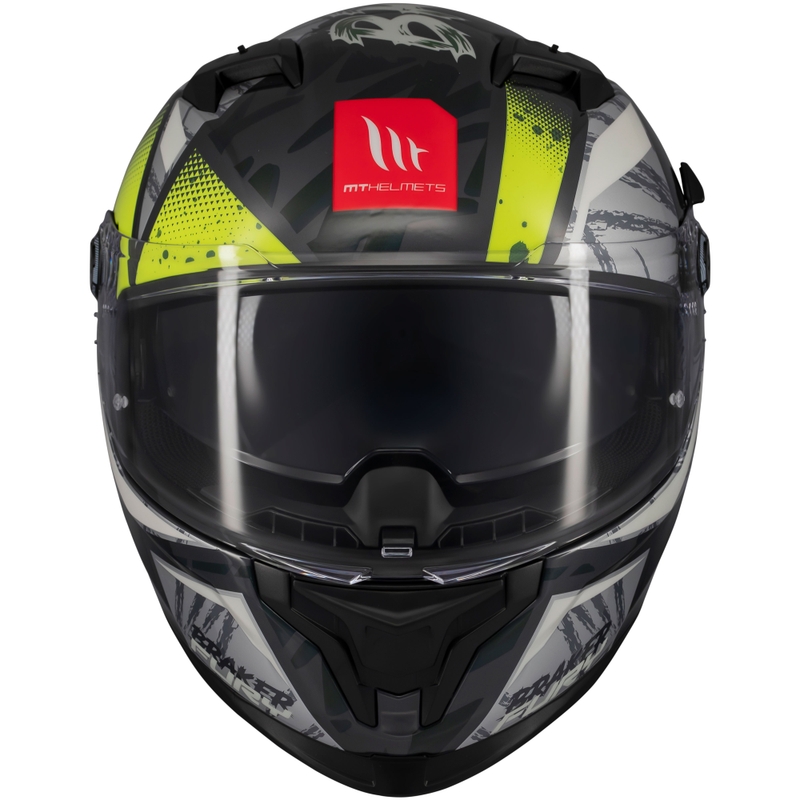 MT Braker SV Fury zárt motoros bukósisak szürke-fluo sárga