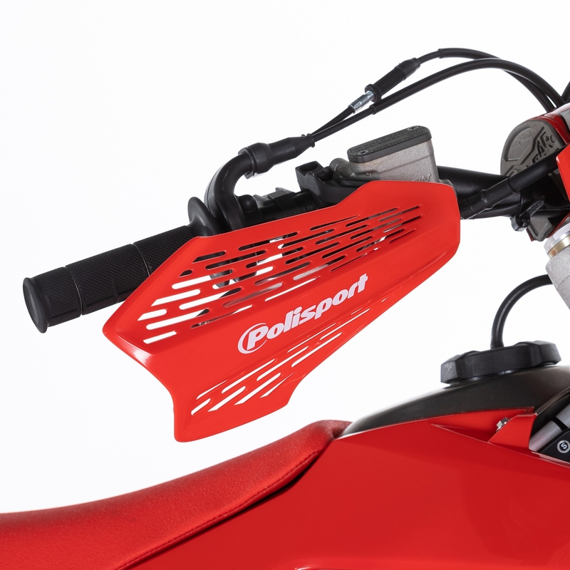 Handguard POLISPORT MX FORCE with universal handlebar mounting kit fehér