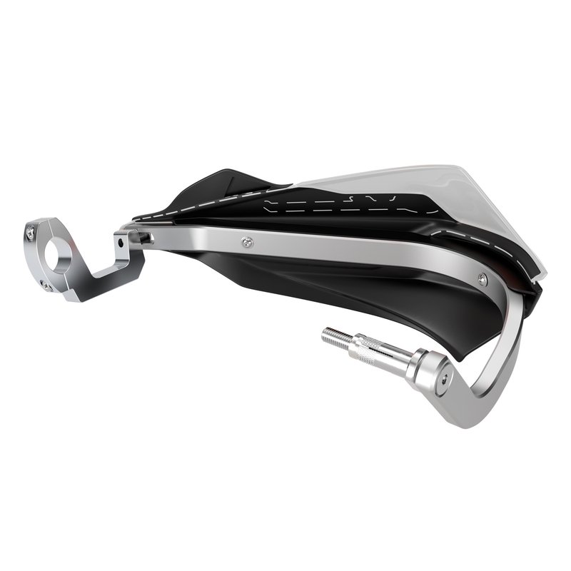 Handguard POLISPORT TRAIL BLAZER with universal mounting kit fehér/fekete