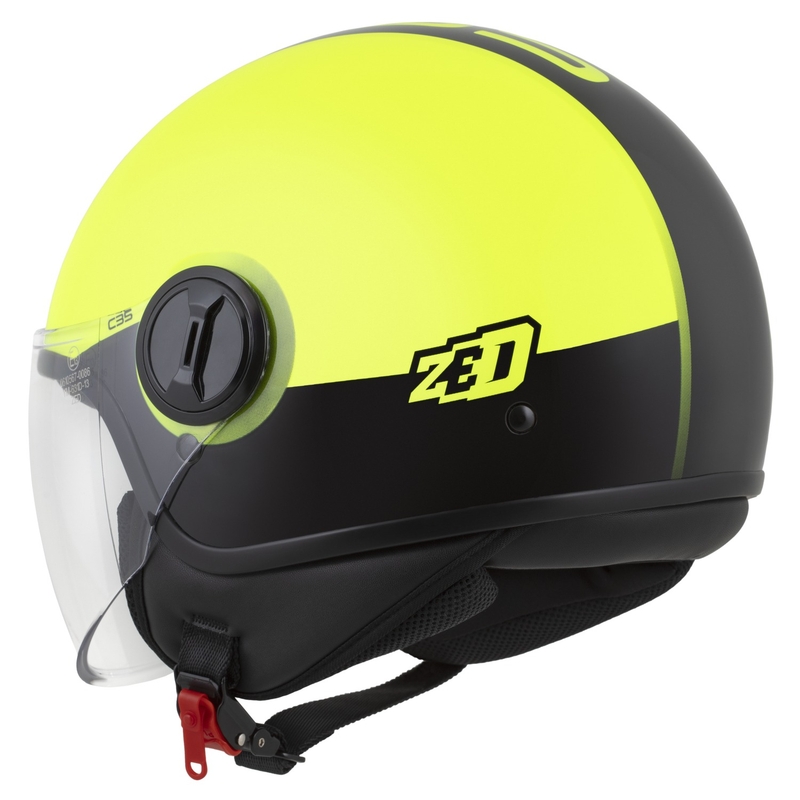 ZED C35 nyitott bukósisak fluo sárga-fekete
