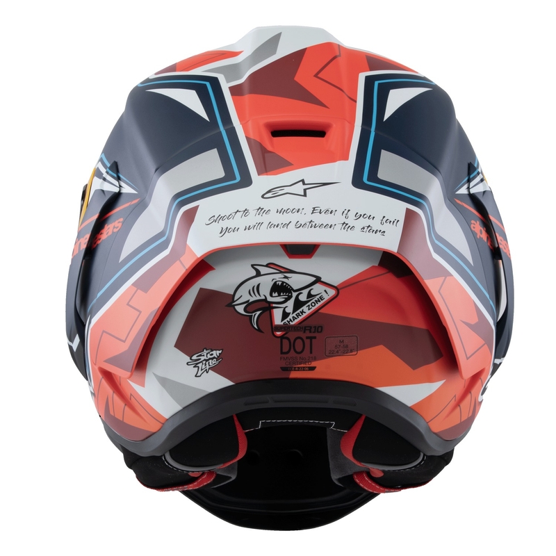Alpinestars Supertech R-10 limitált edíció Pedro Acosta zárt motoros bukósisak matt kék-piros-fehér