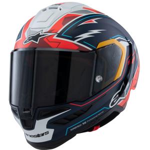 Alpinestars Supertech R-10 limitált edíció Pedro Acosta zárt motoros bukósisak matt kék-piros-fehér