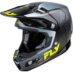 FLY Racing Formula S Carbon motokrossz bukósisak szürke-fluo sárga