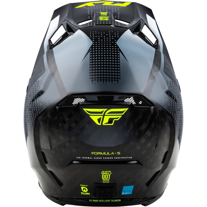 FLY Racing Formula S Carbon motokrossz bukósisak szürke-fluo sárga