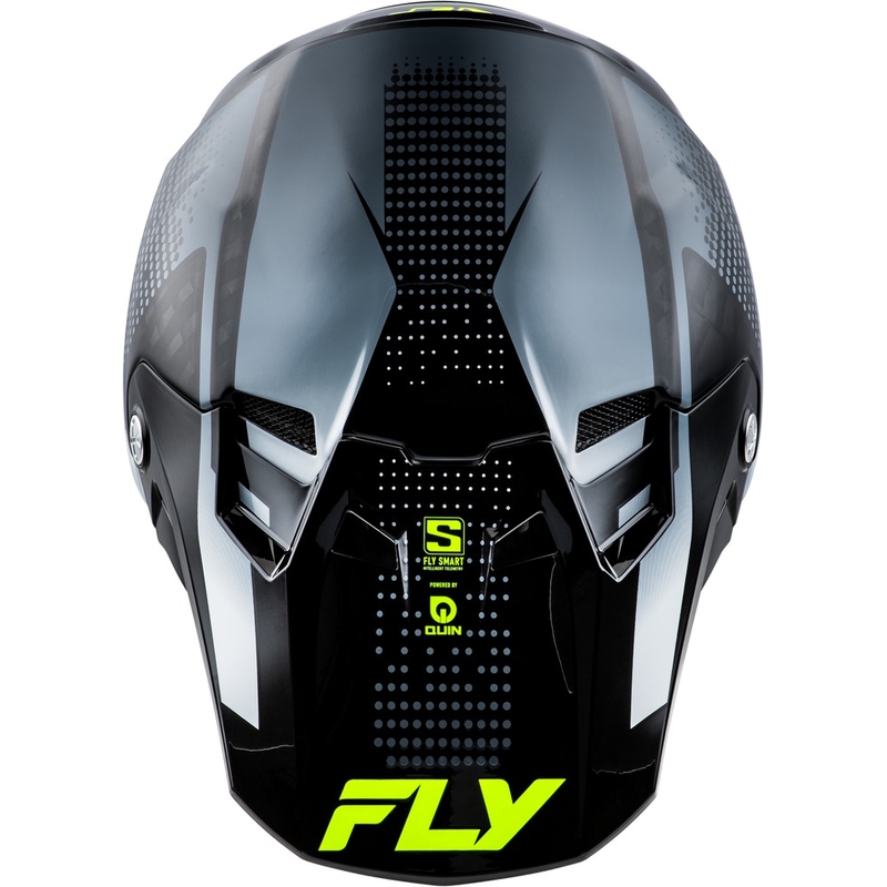 FLY Racing Formula S Carbon motokrossz bukósisak szürke-fluo sárga