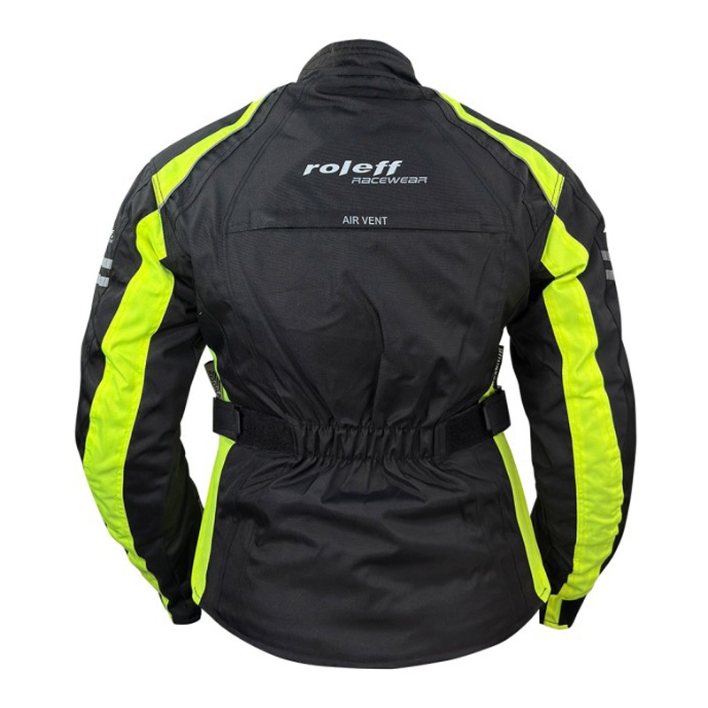 Roleff Venedig női motoros kabát fekete-fluo sárga