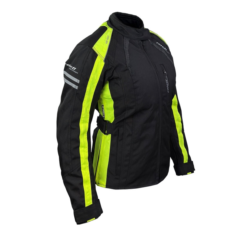 Roleff Venedig női motoros kabát fekete-fluo sárga