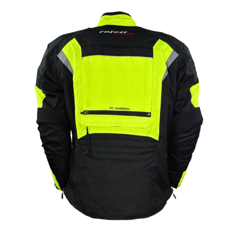 Roleff Kodra Enduro motoros kabát fekete-fluo sárga