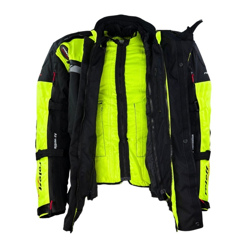 Roleff Kodra Enduro motoros kabát fekete-fluo sárga