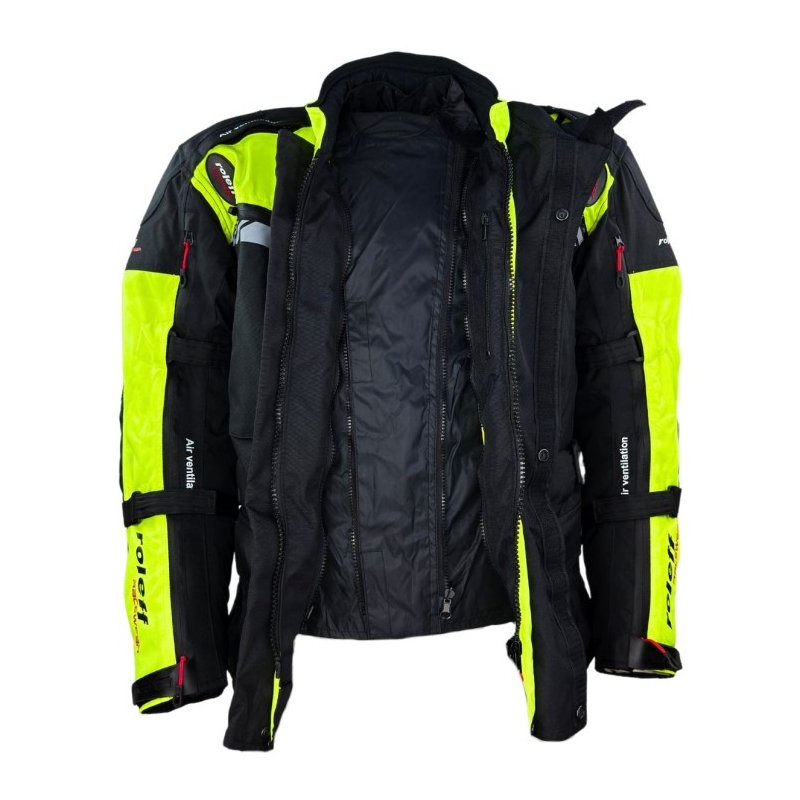 Roleff Kodra Enduro motoros kabát fekete-fluo sárga