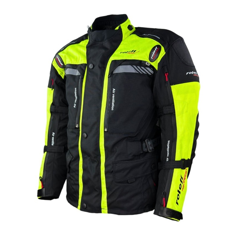 Roleff Kodra Enduro motoros kabát fekete-fluo sárga