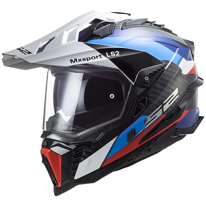 LS2 MX701 C Explorer Frontier enduro bukósisak fekete-kék